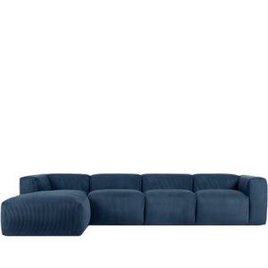 Ecksofa BUFFO 6-Sitzer Nachtblau - Breite: 377 cm - Armlehne beidseitig montierbar - Ecke davorstehend links - Ottomane davorstehend links