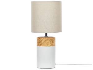 Lampe de table ALZEYA Beige - Marron - Blanc - Céramique - 20 x 43 x 20 cm