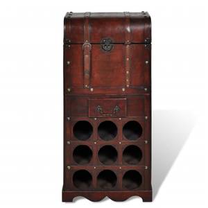 Weinregal 240506 Rot - Holzwerkstoff - 27 x 79 x 40 cm