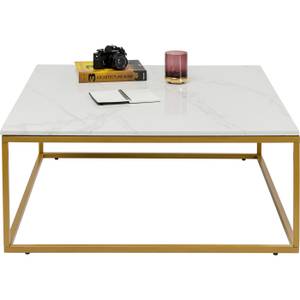 Table basse Key West 90x90cm Blanc - Pierre - 90 x 40 x 90 cm