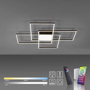 LED Deckenleuchte Q -ASMIN Smart Home Schwarz - Metall - 80 x 6 x 80 cm