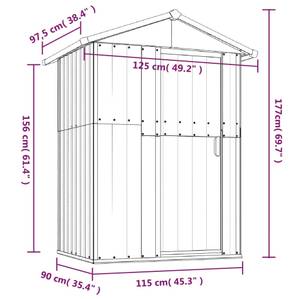 Abri de jardin 3006854 Gris