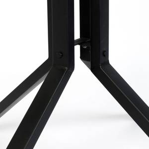 Table bar Maze Partiellement en teck massif / Acier - Noir - Noir
