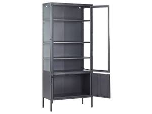 Bücherregal OXTED Schwarz - Metall - 80 x 180 x 35 cm