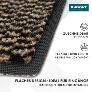 Schmutzfangmatte Melange Schwarz - Braun - 200 x 150 cm