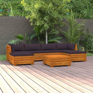 Garten-Lounge-Set (7-teilig) 3087323 Grau - Massivholz - Holzart/Dekor - 68 x 30 x 68 cm