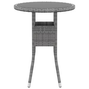 Table de jardin Gris - Métal - Polyrotin - 60 x 75 x 60 cm