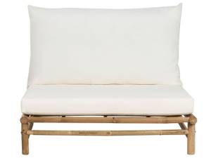 Chaise de jardin TODI Blanc crème - Chêne clair - Blanc