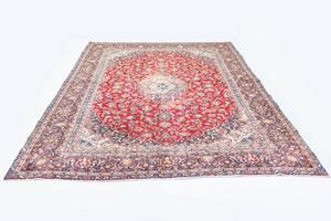 Keshan - 382x290cm Rot - Naturfaser - 290 x 1 x 382 cm