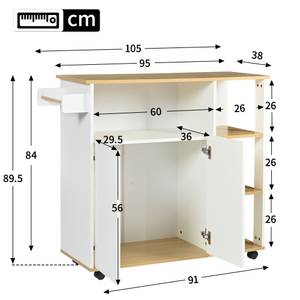 Küchenwagen WoodyZoom Ⅲ Weiß
