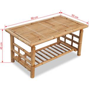 Ensemble de canapés d'extérieur Blanc - Bambou - 50 x 45 x 90 cm