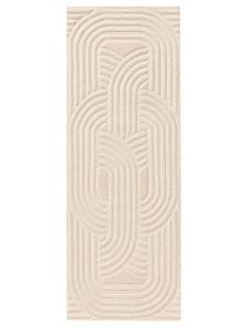 Tapis de couloir Nuria Blanc crème - 70 x 200 cm