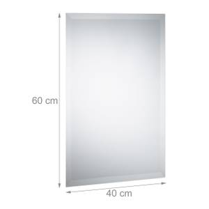Rahmenloser Spiegel 40x60 cm Silber - Glas - 40 x 60 x 1 cm
