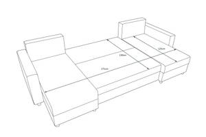 Ecksofa ASTA-U Steingrau