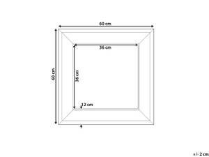 Miroir PLERIN Doré - Métal - 60 x 60 x 4 cm