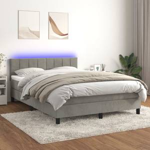 Boxspringbett 3017268-8 Hellgrau - 144 x 203 cm