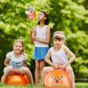 Hüpfball für Kinder mit Tiermotiv Hellbraun