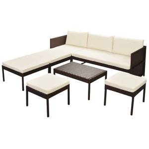 Mobilier de jardin Marron - Métal - Polyrotin - 45 x 32 x 70 cm