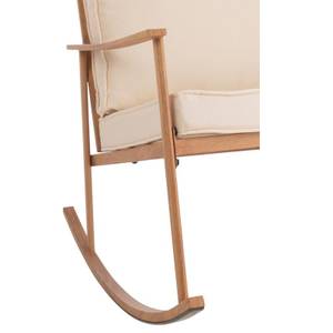 Rocking chair extérieur métal Bois clair Métal - 65 x 73 x 95 cm