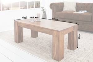 Couchtisch MAKASSAR Braun - Massivholz - 100 x 40 x 50 cm