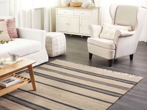 Tapis tressé TALPUR Beige - Crème - Gris - Bleu pétrole