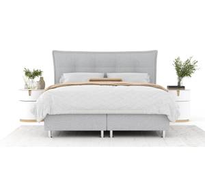 Boxspringbett Minori Hellgrau - Breite: 200 cm