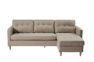 Chaiselongsofa Marino Braun - Textil - 219 x 82 x 151 cm