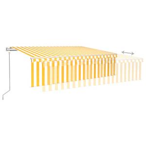 Auvent rétractable 3014351-2 Blanc - Jaune - 600 x 300 x 1 cm