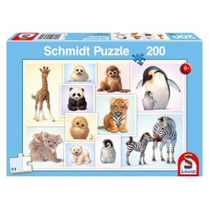 Puzzle Wildtierbabys 200 Teile Papier - 20 x 4 x 28 cm