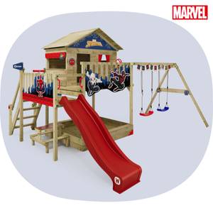 Spielturm Marvel Spider-Man Quest Blau - Massivholz - 466 x 305 x 461 cm