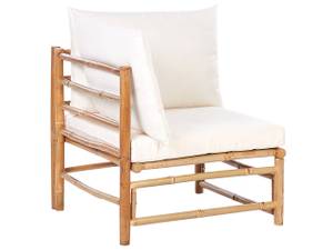 Chaise de jardin CERRETO Blanc crème - Chêne clair - Blanc - 67 x 67 cm