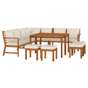 Garten Essgruppe 3028415-8 (11-teilig) Weiß - Massivholz - Holzart/Dekor - 114 x 81 x 60 cm