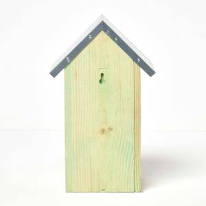 Echtholz-Insektenhotel Beige - Holzwerkstoff - Metall - 18 x 30 x 15 cm