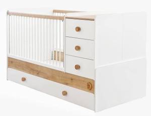 Lit bébé Natura Blanc - Bois manufacturé - 83 x 103 x 185 cm