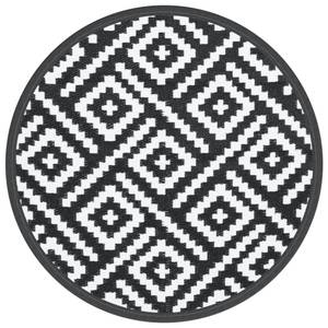 Tapis d'extérieur 3006547-27 Noir - Blanc - Matière plastique - 160 x 1 x 160 cm