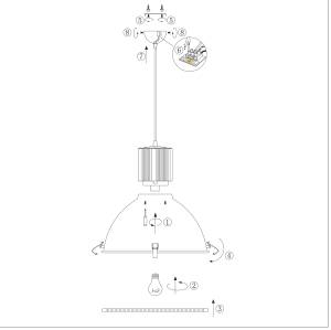 Pendelleuchte Warbier 1 ampoule Noir