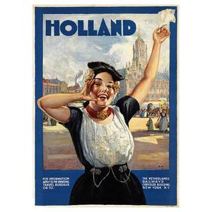 Leinwandbild Holland Multicolor