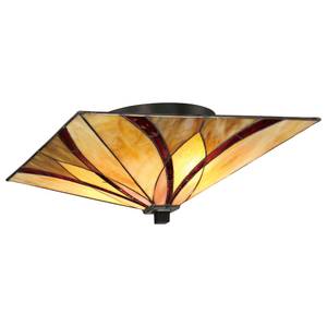 Asheville Plafonnier Marron - Verre - Métal - 38 x 17 x 38 cm