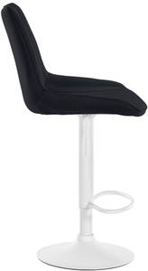 Tabouret de bar Toni Lot de 2 Noir - Textile - 50 x 91 x 50 cm