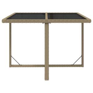 Gartentisch Beige - Metall - Polyrattan - 109 x 74 x 109 cm