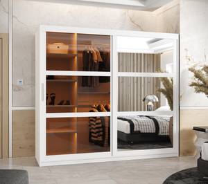 ARMOIRE À PORTES COULISSANTES DOME Largeur : 200 cm - Argenté