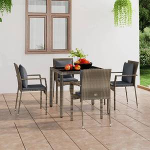 Bistro Set K01 Grau - Massivholz