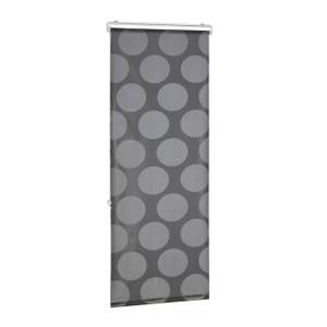 Store de baignoire gris à pois Largeur : 60 cm