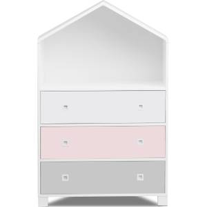 Kindermöbel-Set MIRUM (4er-Set) Grau - Hellgrau - Pink - Rosé - Weiß