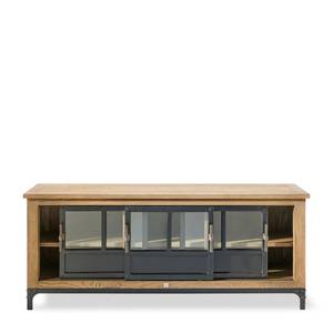 Meuble TV The Hoxton Noir - Bois massif - 155 x 65 x 42 cm