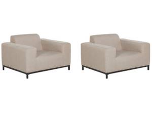 Sessel ROVIGO 2-tlg Beige - Schwarz