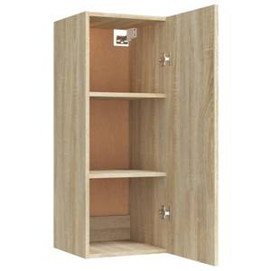 Klassischer Hängeschrank mit 3 Fächern Braun - Holzwerkstoff - 35 x 90 x 34 cm