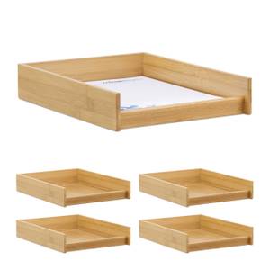 5x corbeilles à courrier en bois Bureau Lot de 5