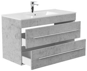 Badmöbel Infinity 1000 beton Grau - Holzwerkstoff - 47 x 61 x 101 cm