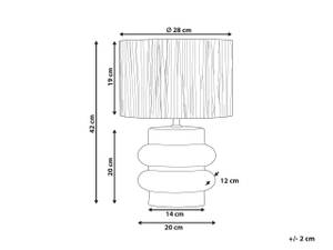 Lampe de table JUDY Noir - Bleu pétrole